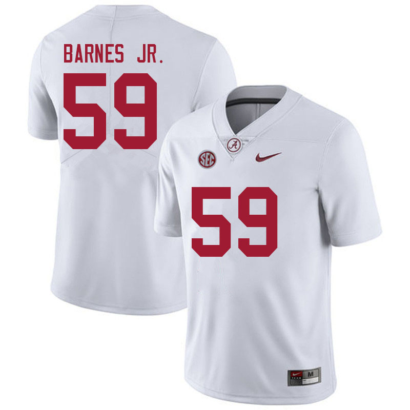 Alabama Crimson Tide Men's Anquin Barnes Jr. #59 White NCAA Nike Authentic Stitched 2021 College Football Jersey IM16F16SD